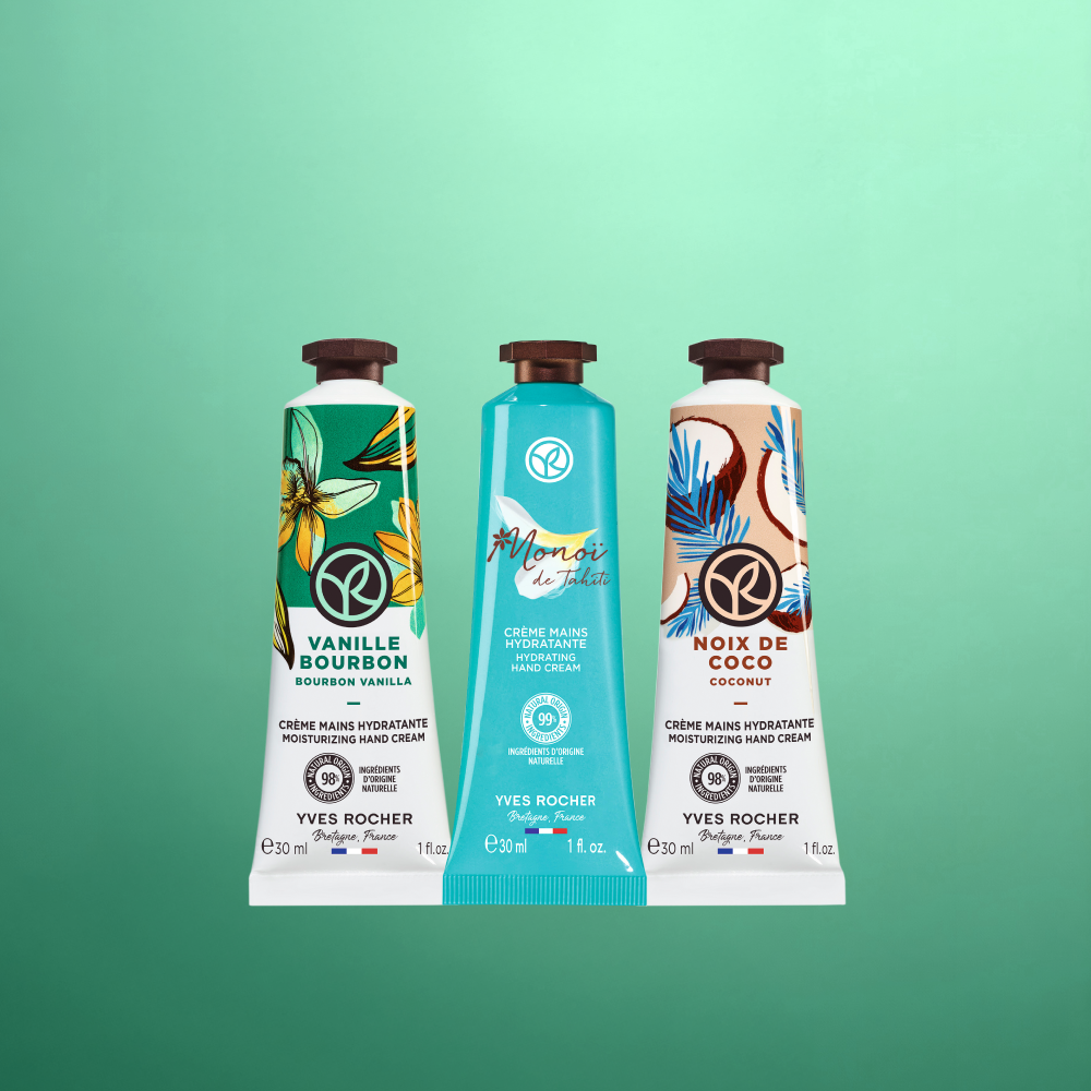 Trio Handcremes – Kokos, Vanille, Monoi