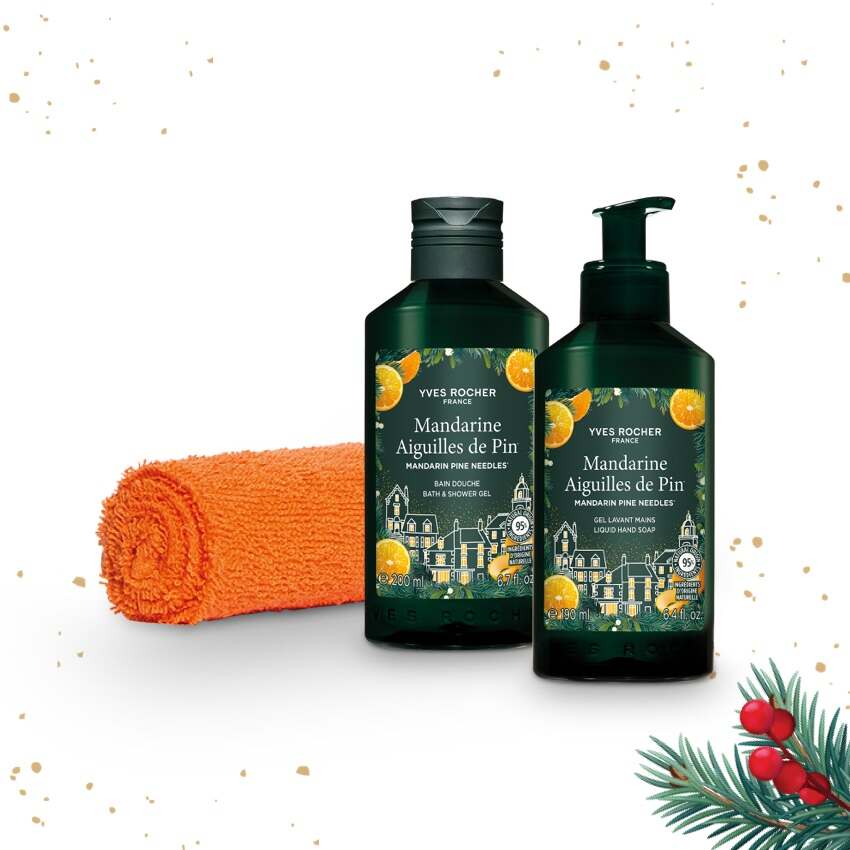 Set Mandarine  Kiefernnadeln