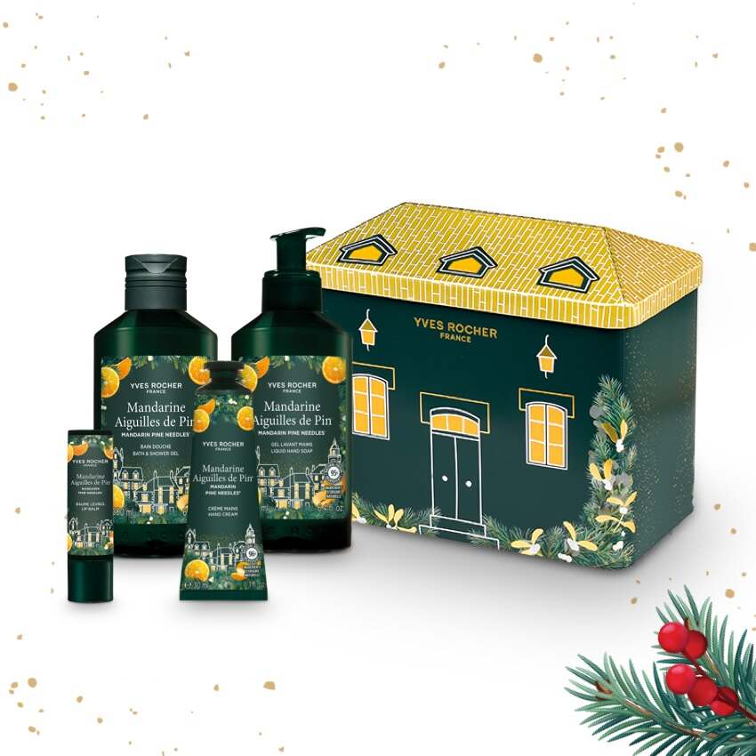 Set Häuschen Mandarine  Kiefernnadeln