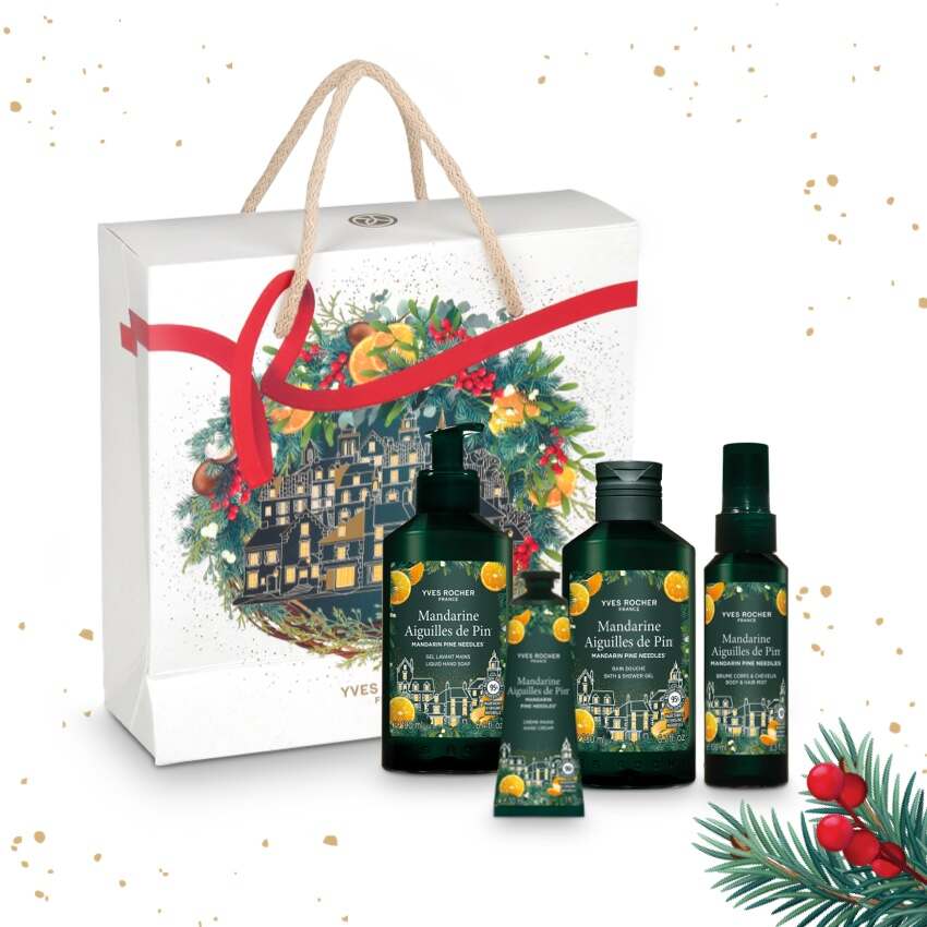 Set Mandarine Kiefernnadeln